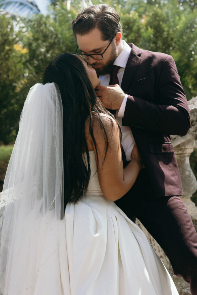 Groom and Bride and Vizcaya Museum and Gardens