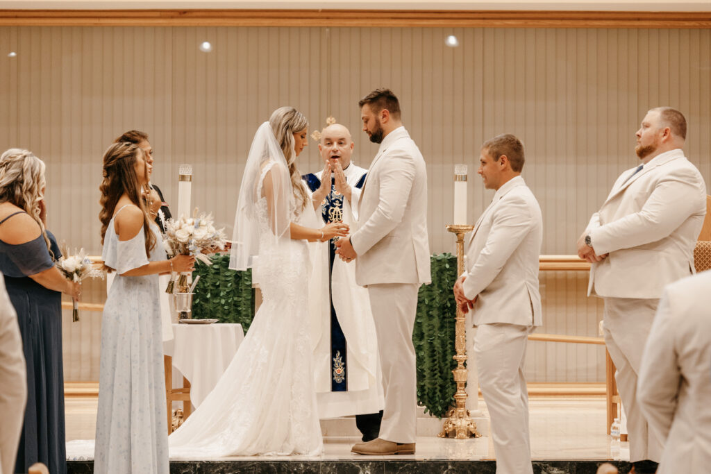 Bride and groom wedding in Fort Myers, Florida at Heritage Palms Golf and Country Club. 