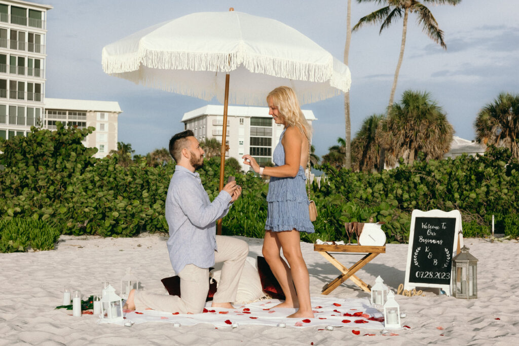 Proposal at via Miramar Beach in Naples Florida. 