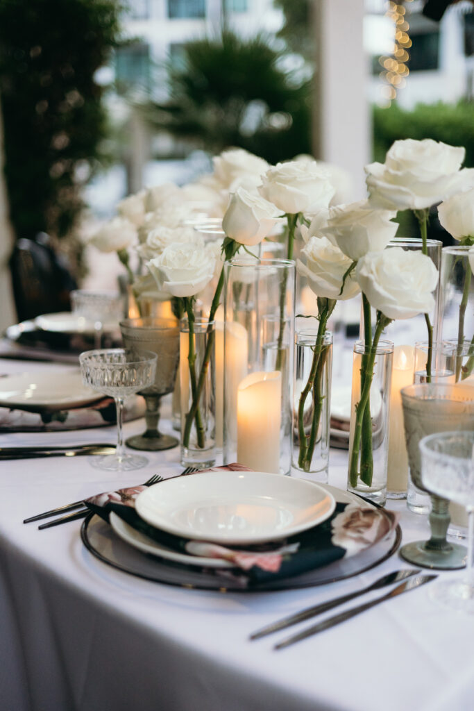 Wedding florals during a wedding at Naples Bay Resort. 