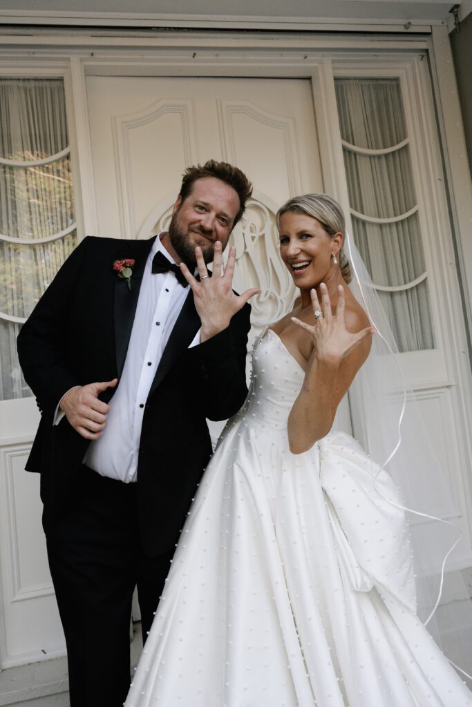 Port Royal Naples Florida Wedding | Priscila Del Cristo Photo Bride and groom show off rings at elegant port royal naples florida home.