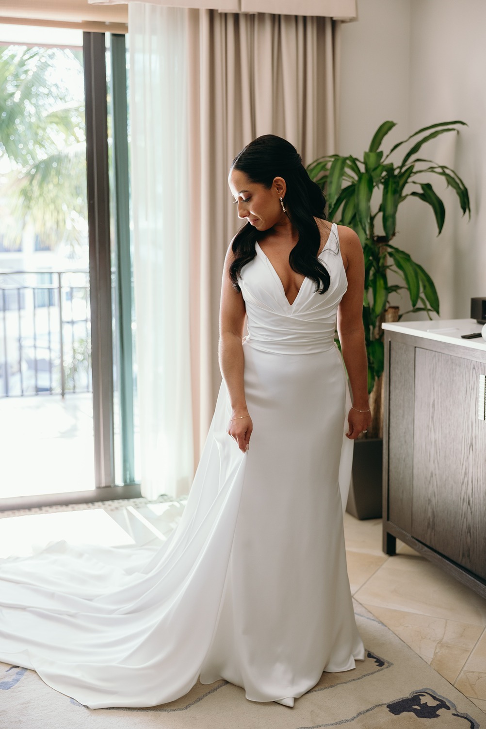 the bride at her naples beach hotel wedding