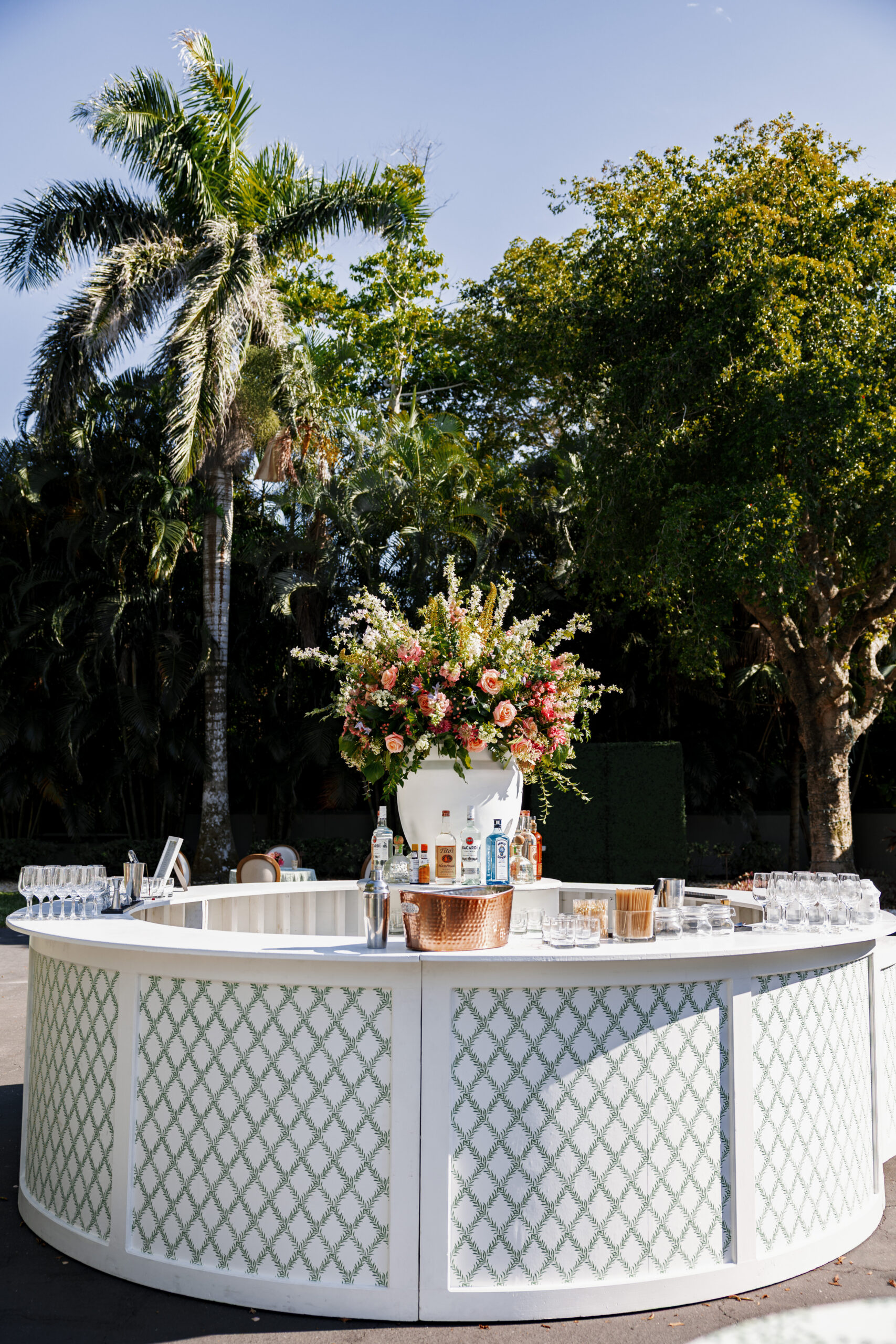 outdoor floral setup done by a wedding florist in naples fl