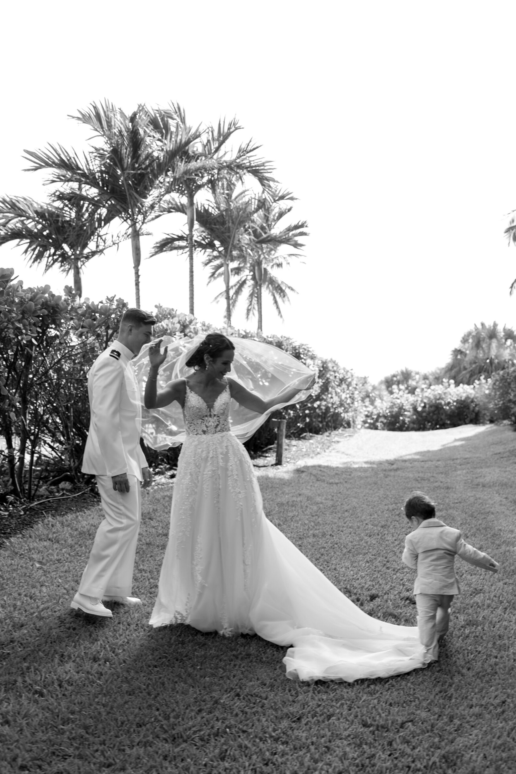 portrait of a bride and groom after they got married in naples, fl